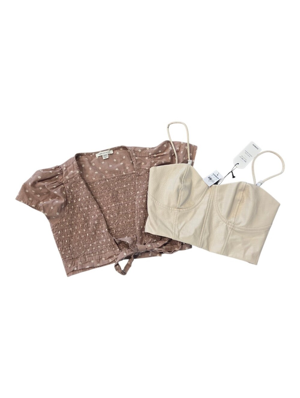 AE Peasant Style Crop Top Size M. Express Body Contour Corset Top Size M.